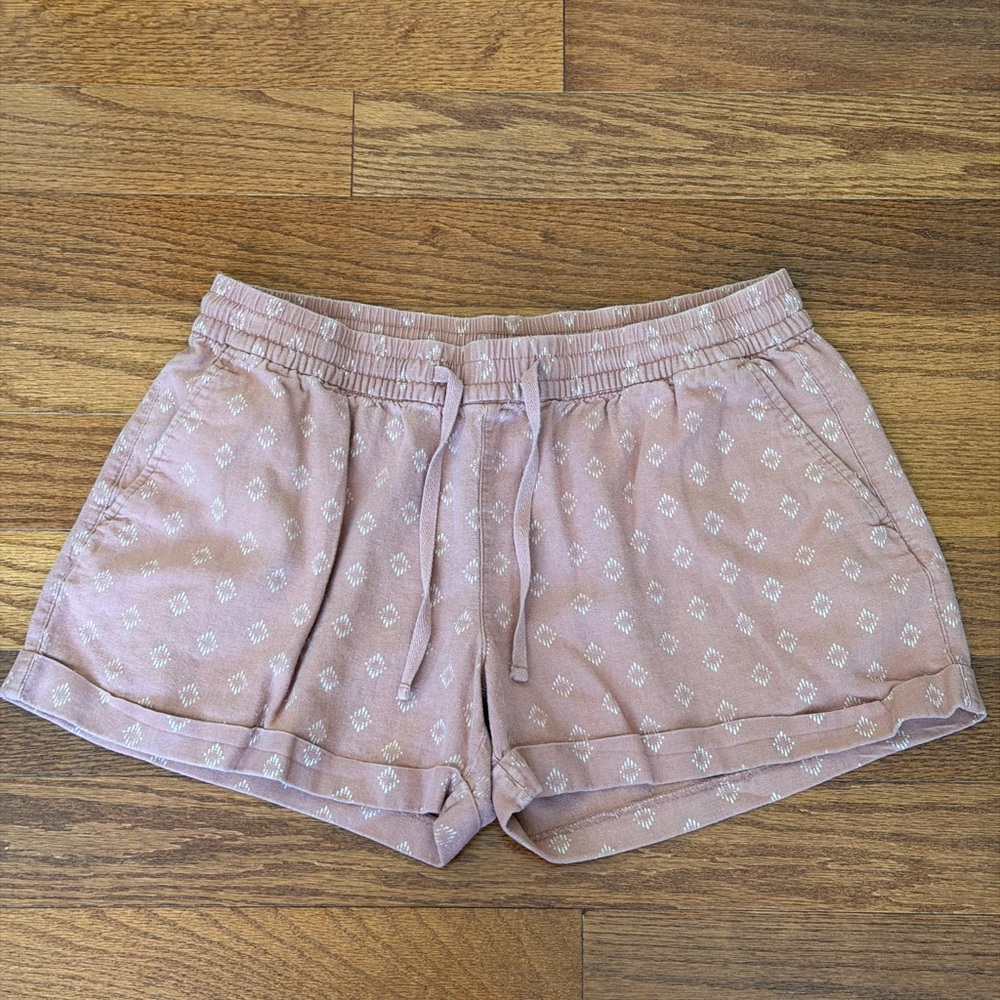 Old Navy Women’s Mauve Print Elastic Waist Shorts M